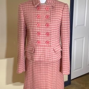 Dalia Pink Houndstooth Vintage Suit